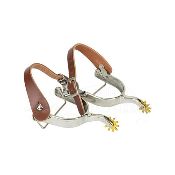 Rocky Campdraft Spurs with Leather Straps
