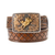 3D Boys Belt 1 1/4in Floral Tabs Bull Rider Buckle