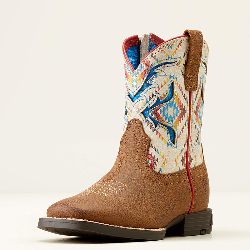 Ariat Kids San Angelo Venttek Toasty Tan/Bright Saddle Blanket Boot