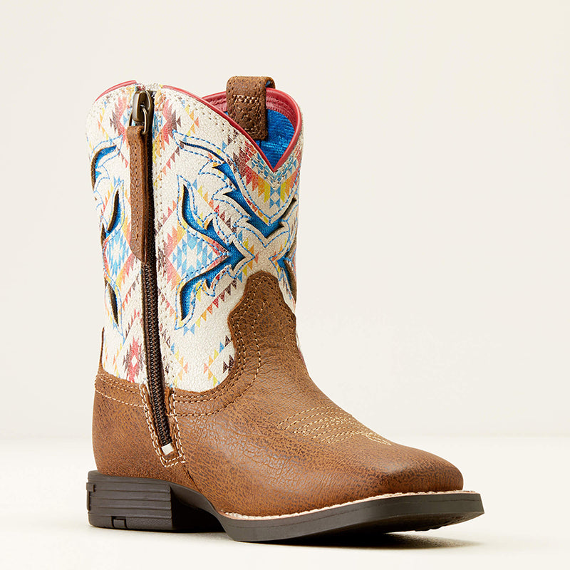 Ariat Kids San Angelo Venttek Toasty Tan/Bright Saddle Blanket Boot