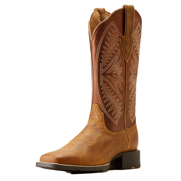 Ariat Womens Round Up Ruidoso Pearl Burnished Chestnut Boot