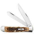 Peach Seed Jig Trapper w Clip 2 Blade Knife