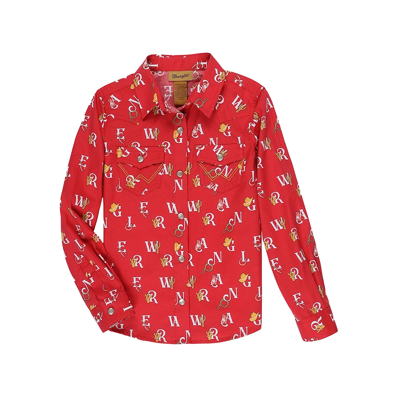 Wrangler Girls Western Pocket L/S Shirt