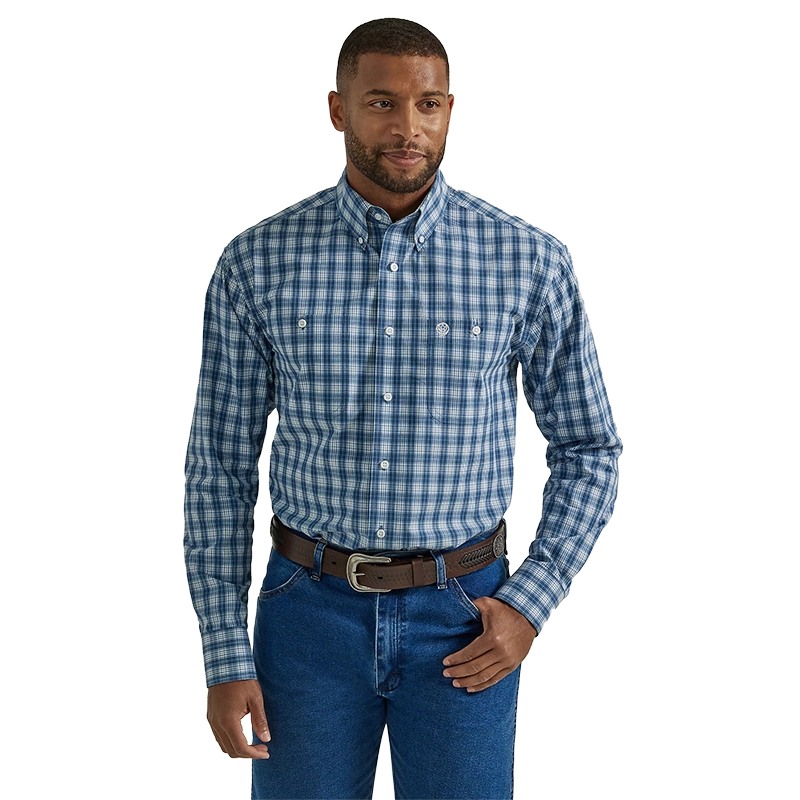 Wrangler Mens George Strait 2Pkt L/S Check Shirt