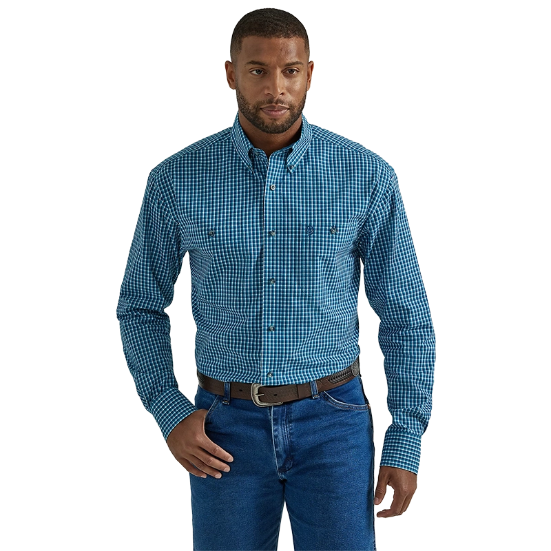 Wrangler Mens George Strait 2Pkt L/S Check Shirt