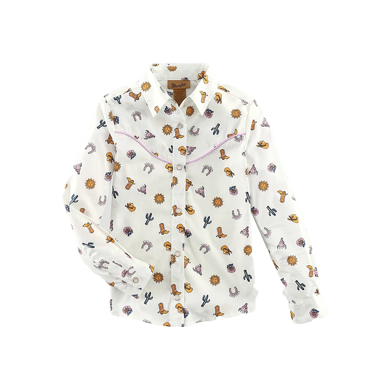 Wrangler Girls Western Snap L/S Shirt
