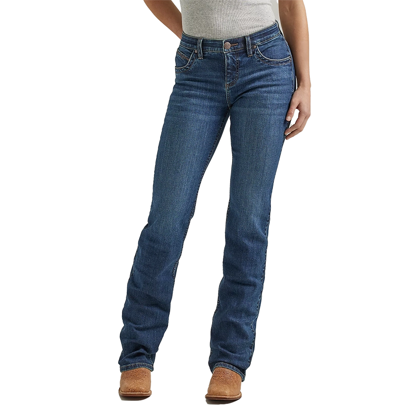 Wrangler Wmns QBaby Midrise Boot Cut Jean