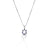 Kelly Herd Blue and Clear Horseshoe Necklace