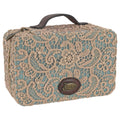 Justin Large Jewellery Case Turquoise w Lace Overlay
