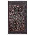 Justin Mens Genuine Rodeo Wallet Tooled and Embossed
