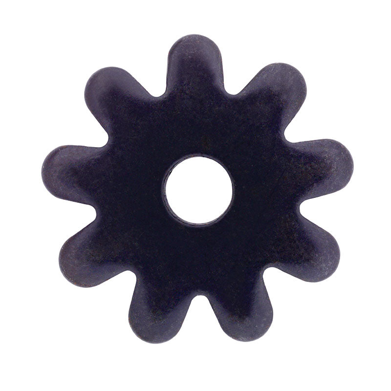 Black Satin Spur Rowel 1in 9 Point (pr)