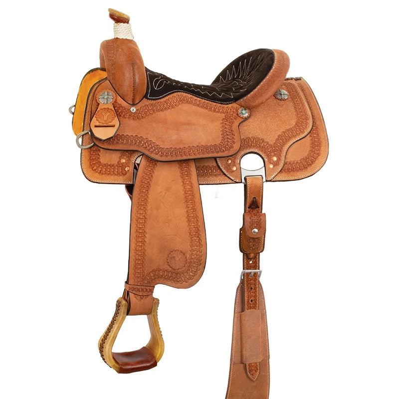 Odessa All Round Chocolate Suede Seat Saddle