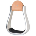 Aluminium Barrel Oxbow Stirrup 2in Rubber Tread