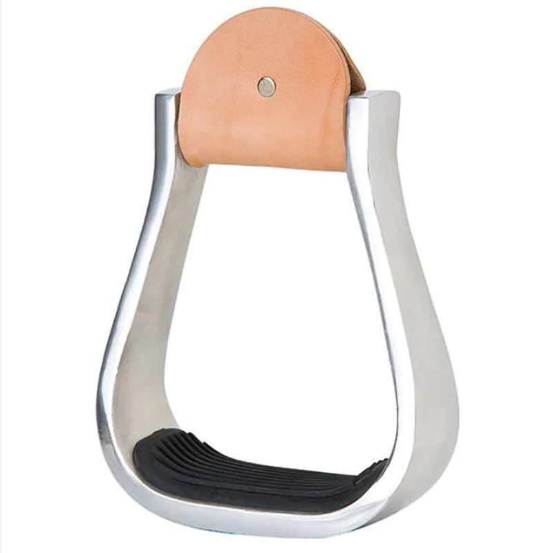 Aluminium Barrel Oxbow Stirrup 2in Rubber Tread