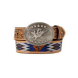 3D Boys Belt 1 1/4in Bullrider Canvas Inlay