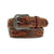 3D Mens Belt 1 1/2in Floral Tabs Concho