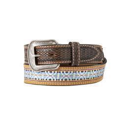 3D Mens Belt 1 1/2in Hand Tooled Sunburst Diamond