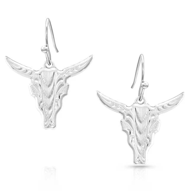 Montana Silver Skull Earrings