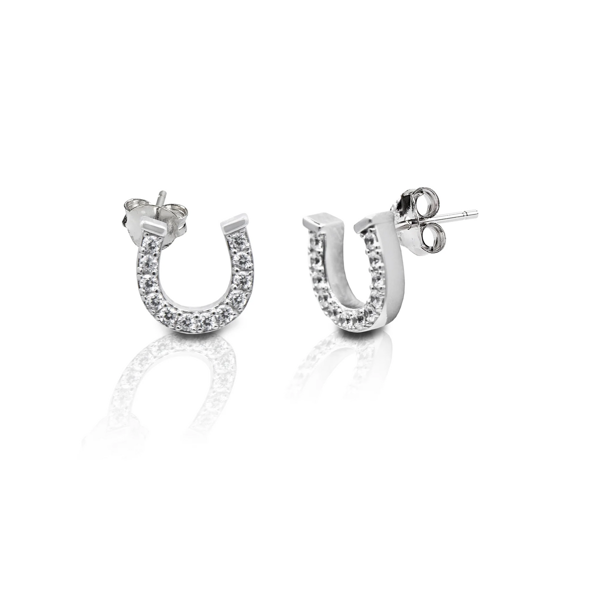 Kelly Herd Earrings Pave Horseshoe