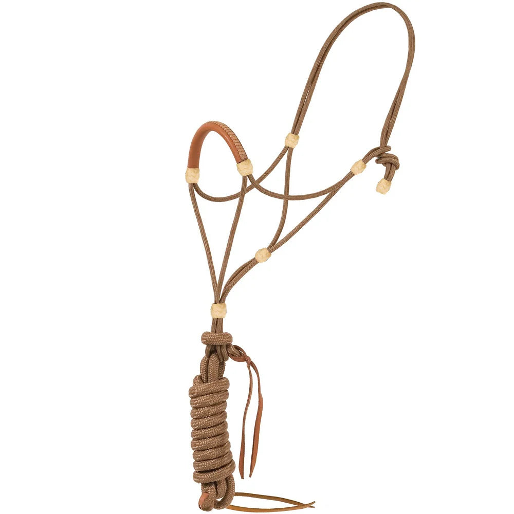 Ezy Ride Elite Rope Halter Leather Nose w Lead