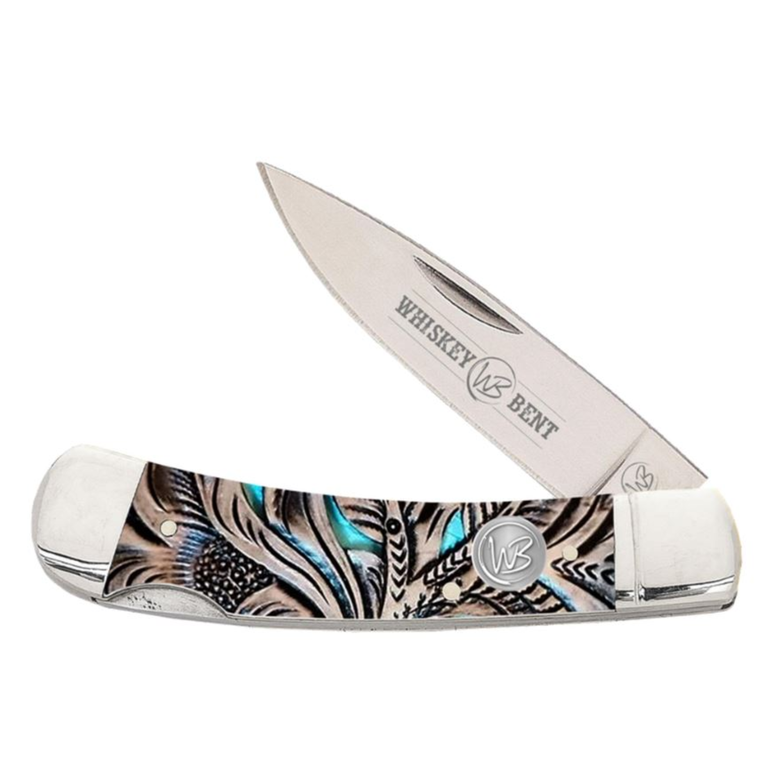 Whiskey Bent Trapper Single Locking Blade Knife