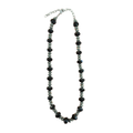 17in Necklace BKDbl SV Bead
