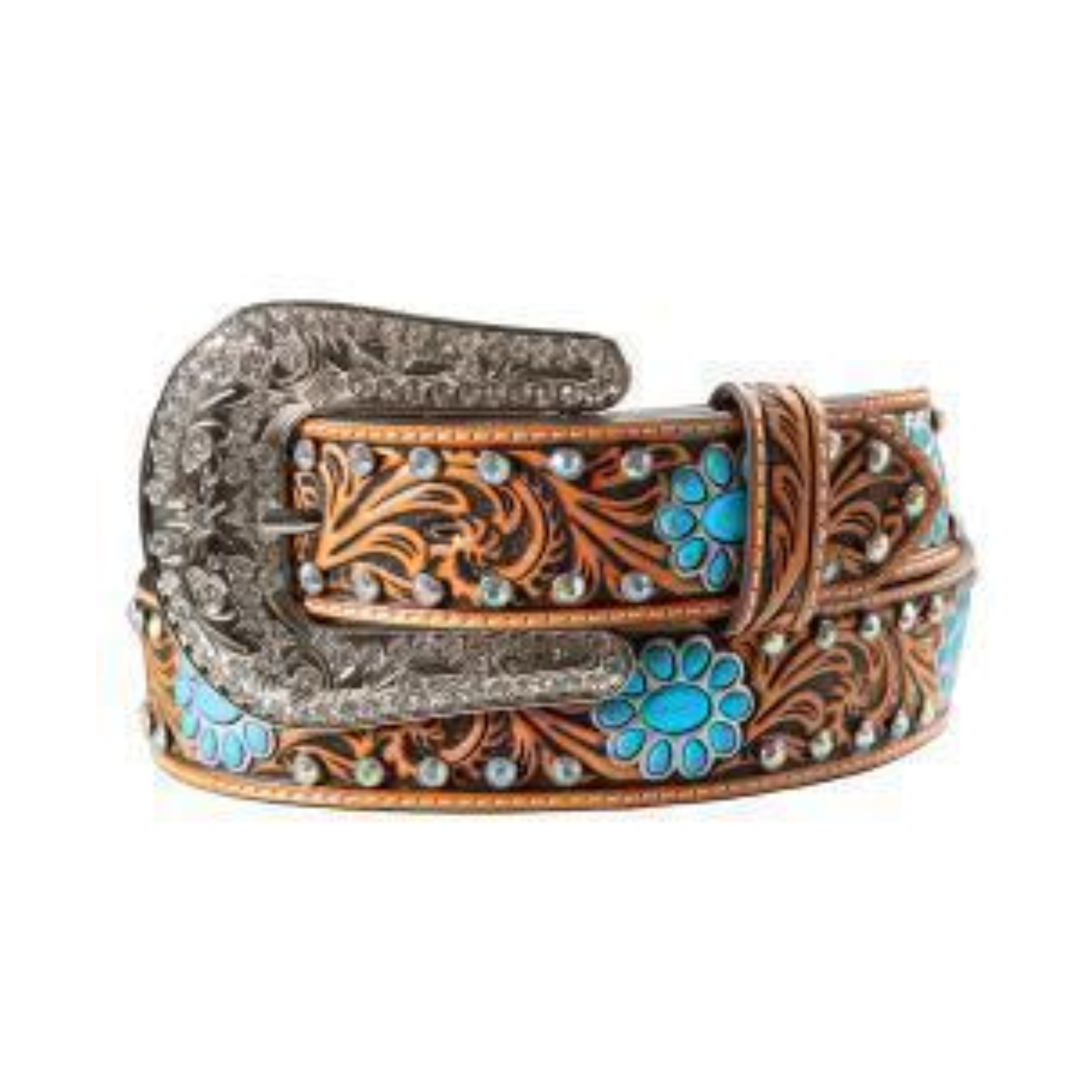 Angel Ranch Ladies Belt 1 1/2in Faux Concho
