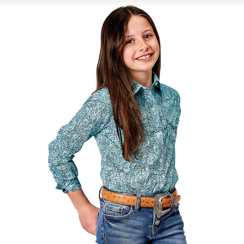 Roper Girls Amarillo Collection L/S Print Shirt