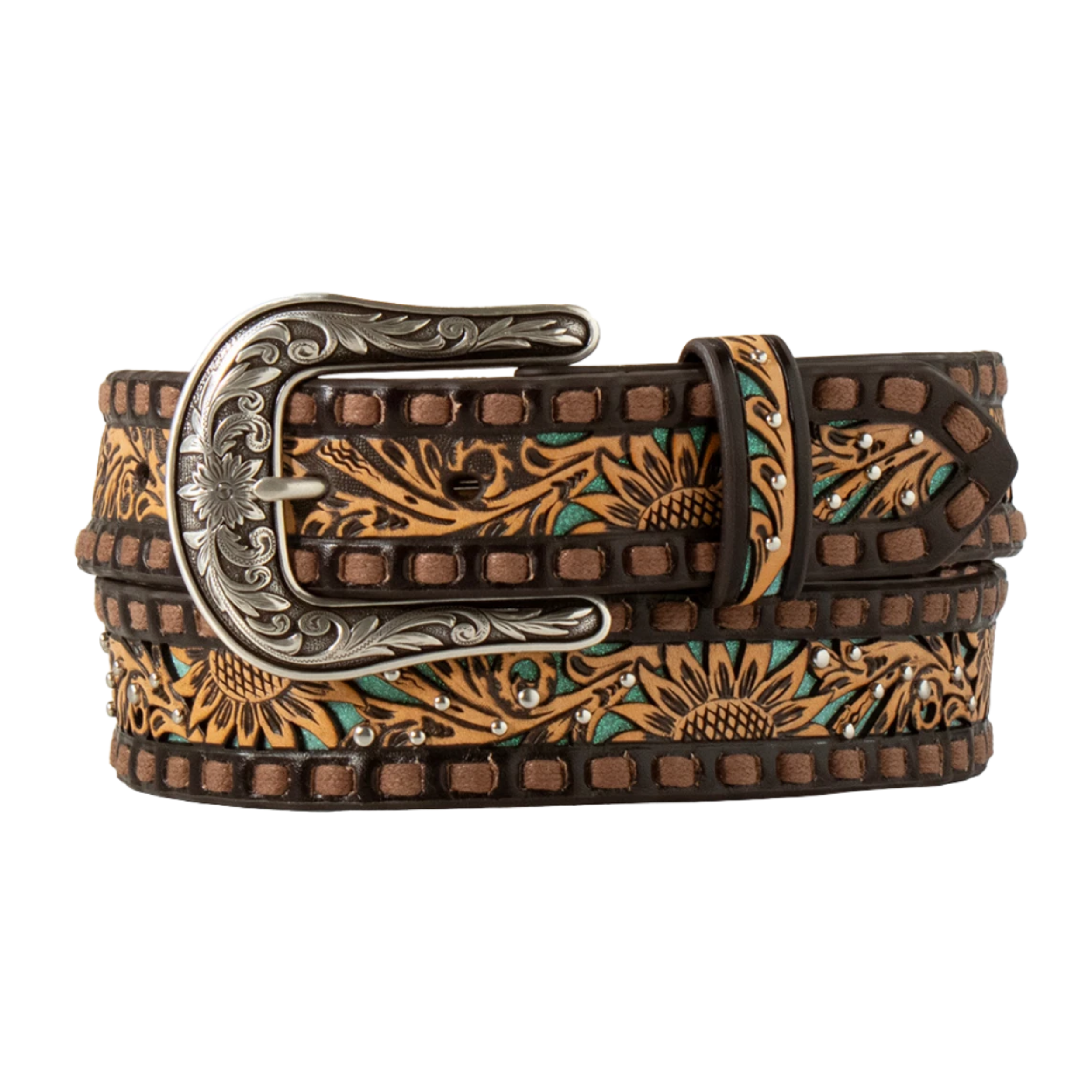 Angel Ranch Ladies Belt 1 1/2in Sunflower Filigree