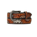 Angel Ranch Ladies Belt 1 1/2in Sunflower Tooling Crystals