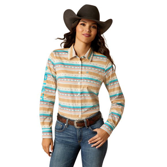 Ariat Womens Wrinkle Resistant Team Kirby Stretch L/S Shirt