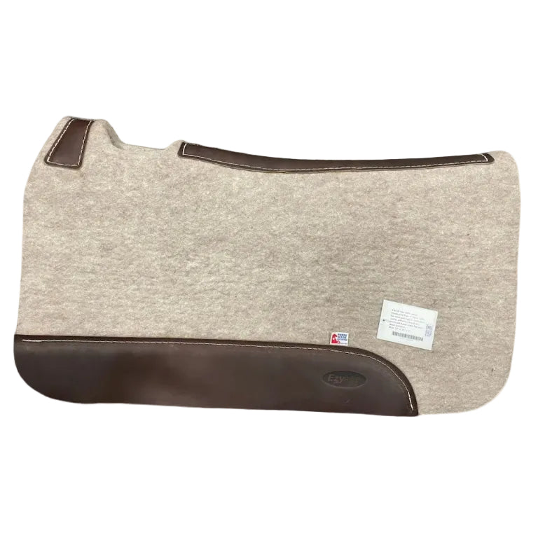Ezy Ride Contoured Wool Pad 1in w Leather Wear Pads