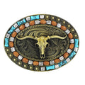 Gold Long Horn Western Buckle