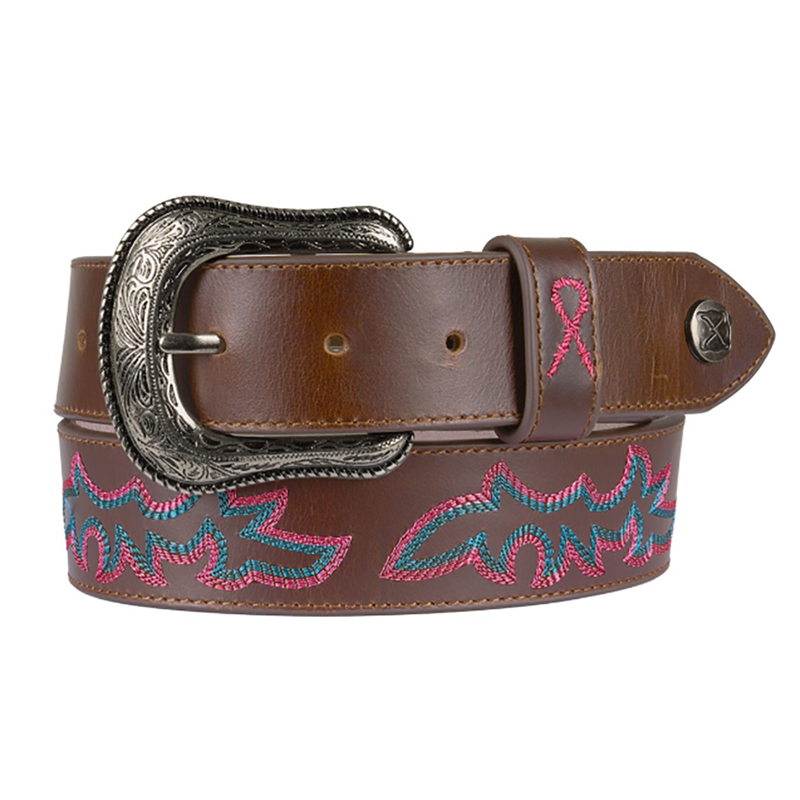 Twisted X Womens Pink Ribbon Belt