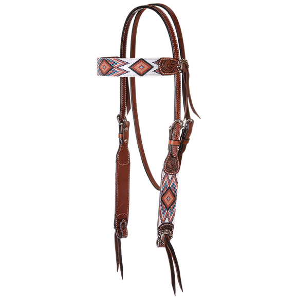 Flat Infinity Beaded Browband Bridle