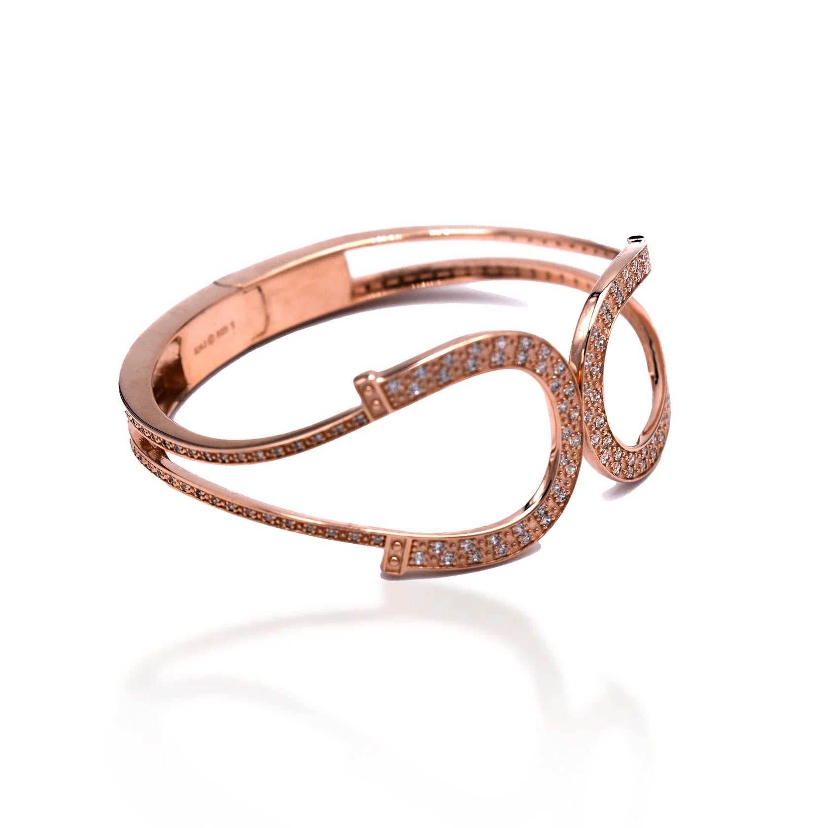 Kelly Herd Double Horseshoe Bracelet Rose Gold