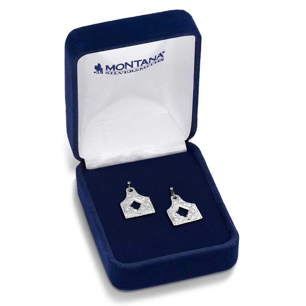 Montana Out West Cow Tag Earrings