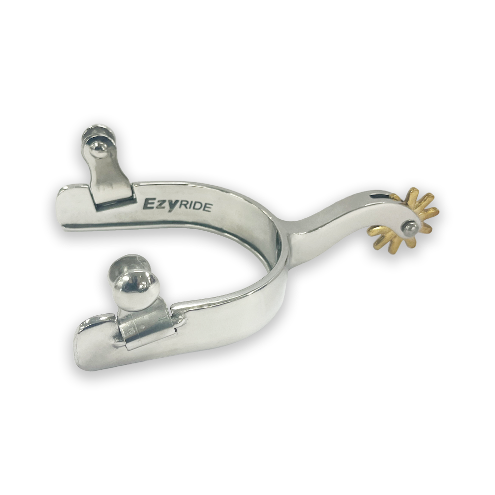 Ezy Ride Stockmans Spur 2-1/8" Shank 10pt Brass Rowels