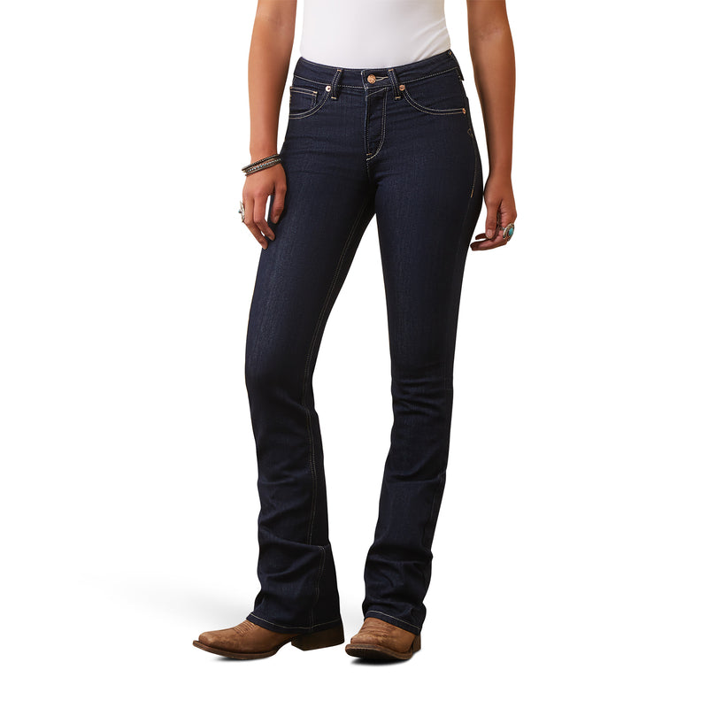 Ariat Womens Real High Rise Boot Cut Selma Rinse Jean