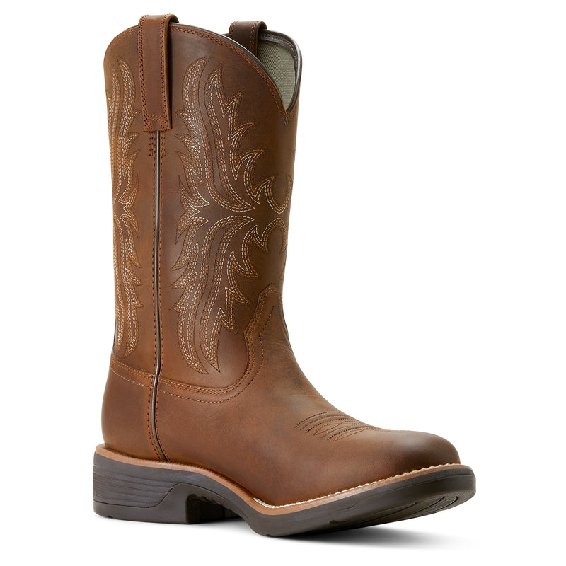 Ariat Mens Ridgeback Round Toe Distressed Tan Boot