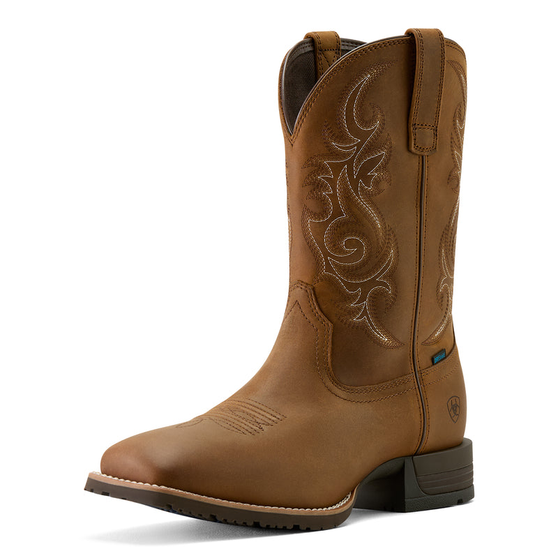 Ariat Mens Hybrid Ranchway H2O Distressed Brown Boot