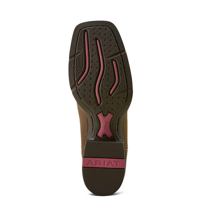 Ariat Womens Round Up WST Stretch Fit Sassy Brown Boot