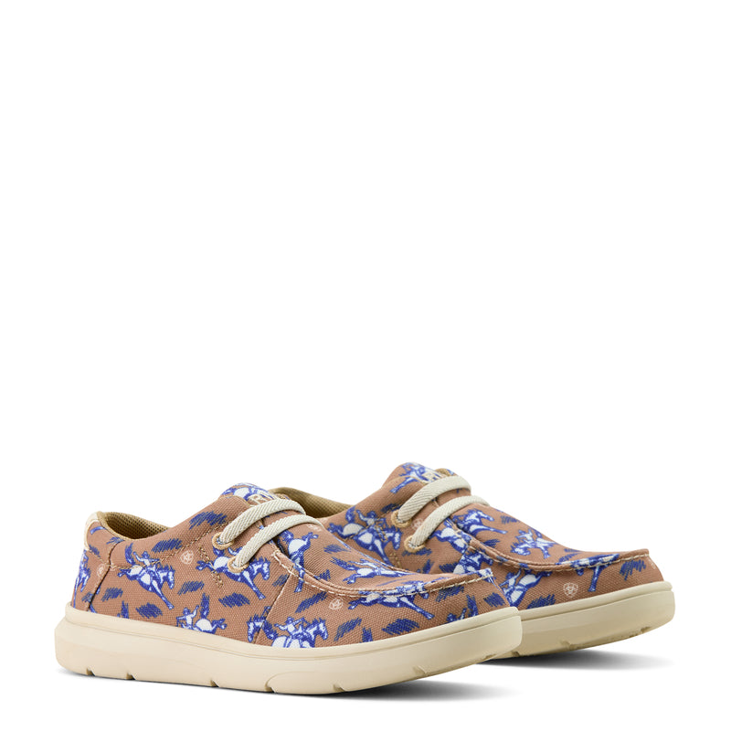 Ariat Youth Hilo Natural Buckin Bronc Print Shoe