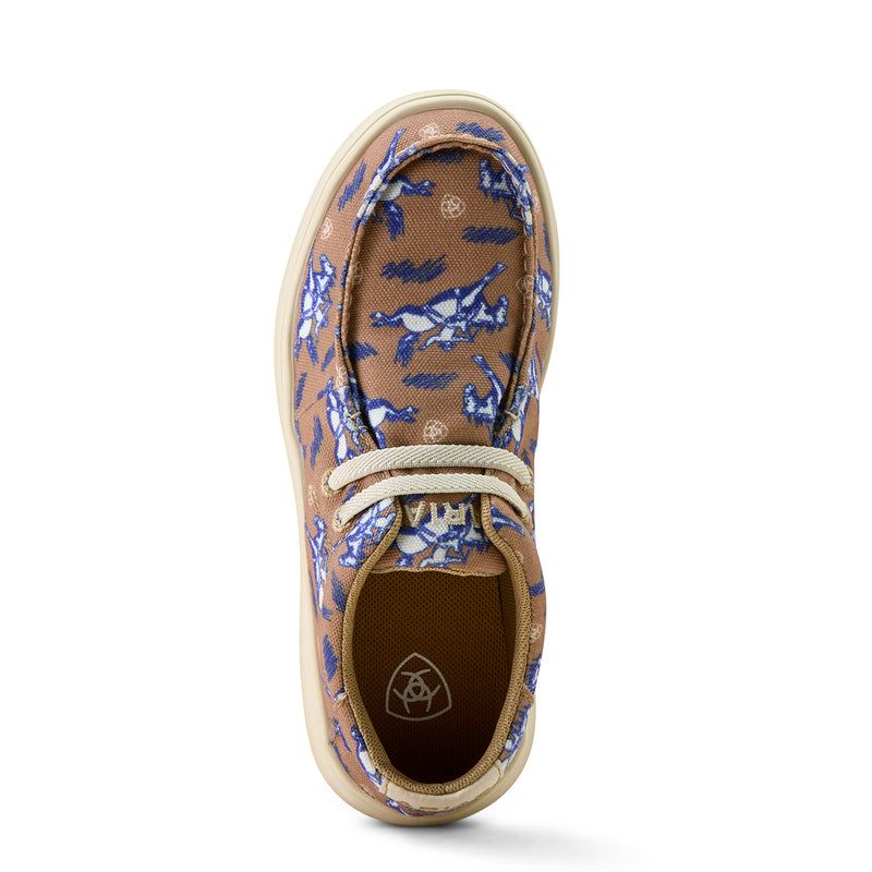 Ariat Youth Hilo Natural Buckin Bronc Print Shoe