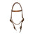 Ezy Ride Straight Brow Double Stitched Bridle w Brass