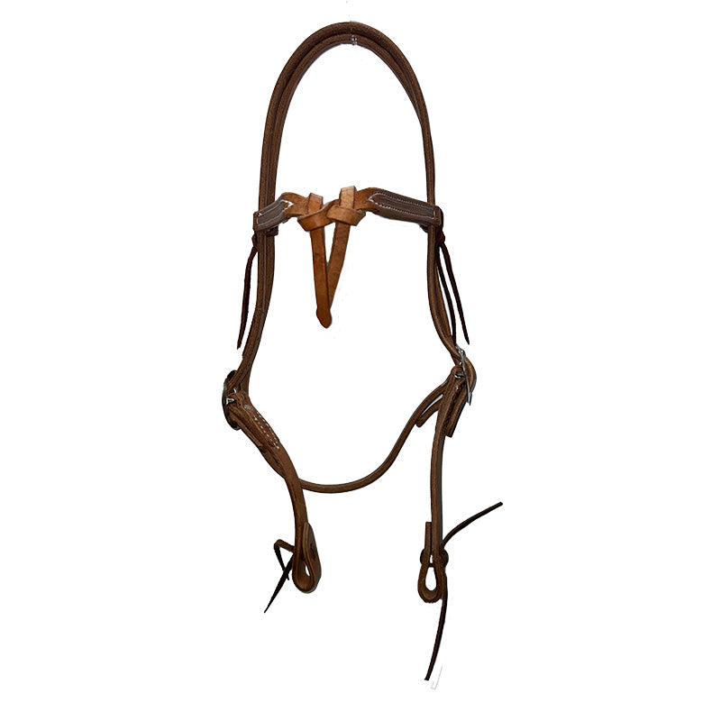 Ezy Ride Knotted Brow Bridle w Stainless Steel