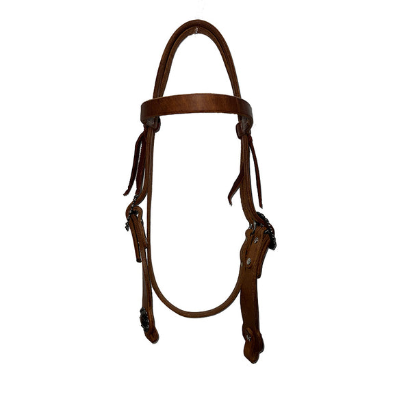 Ezy Ride Straight Brow Bridle w Copper Buckle and Concho