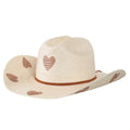 Sunbody Kids Cattleman Hearts Palm Straw Hat
