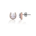 Kelly Herd Earrings Rose Gold Plated Horseshoe Stud