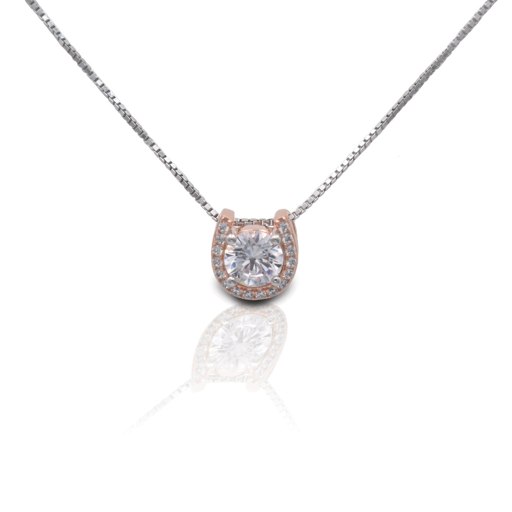 Kelly Herd Necklace Rose Gold Plated Horseshoe